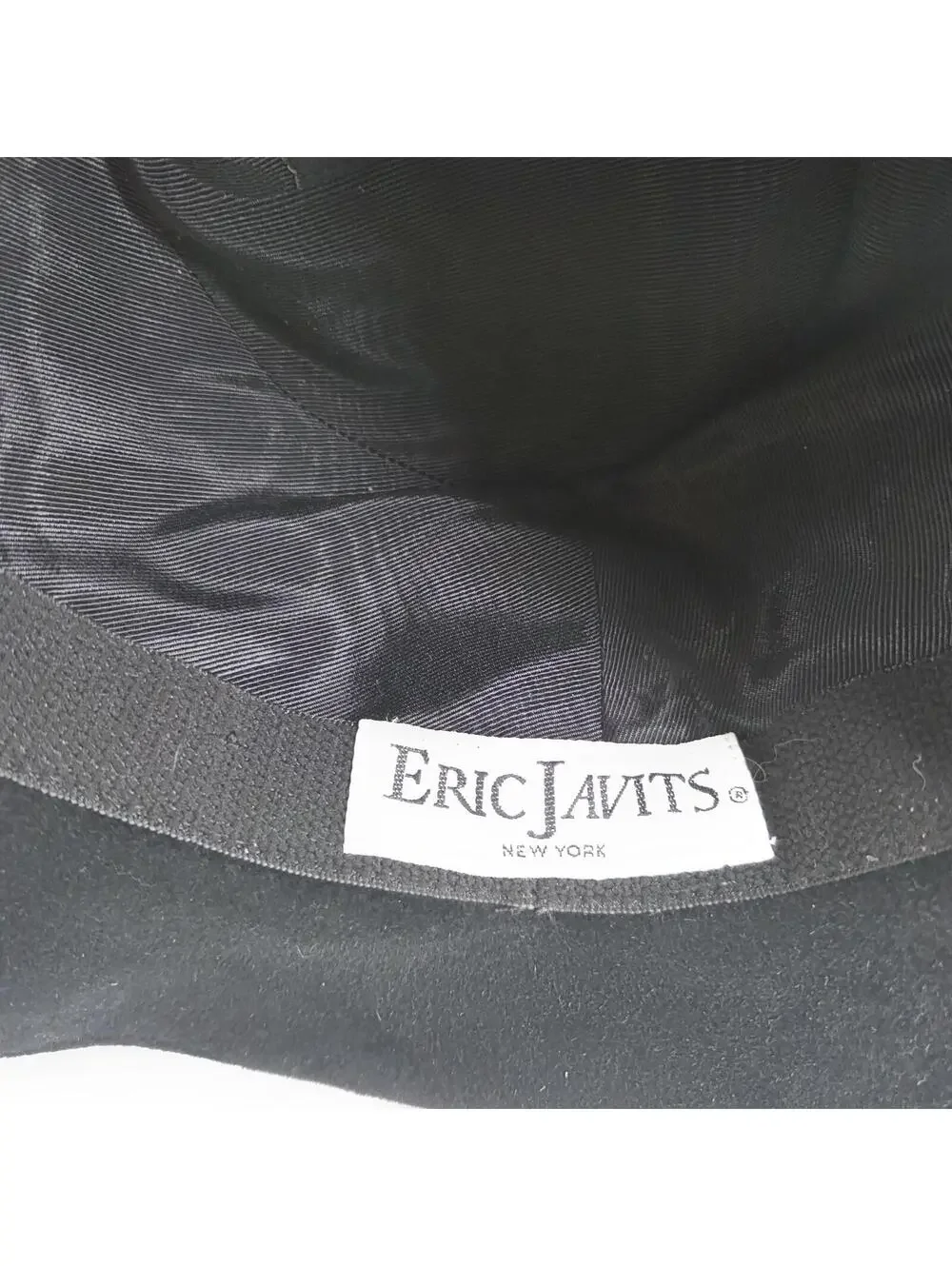 Eric Javits Black Velvet Velour Bucket Hat One Size Packable Fedora Hats - Picture 8 of 9